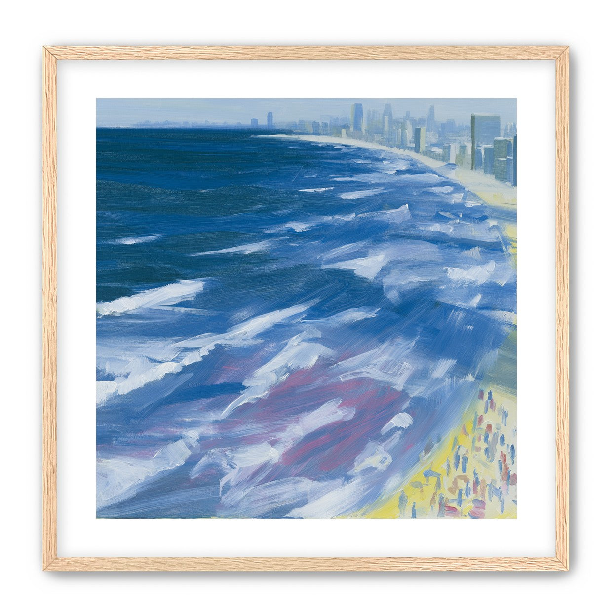 White surf along the skyline
