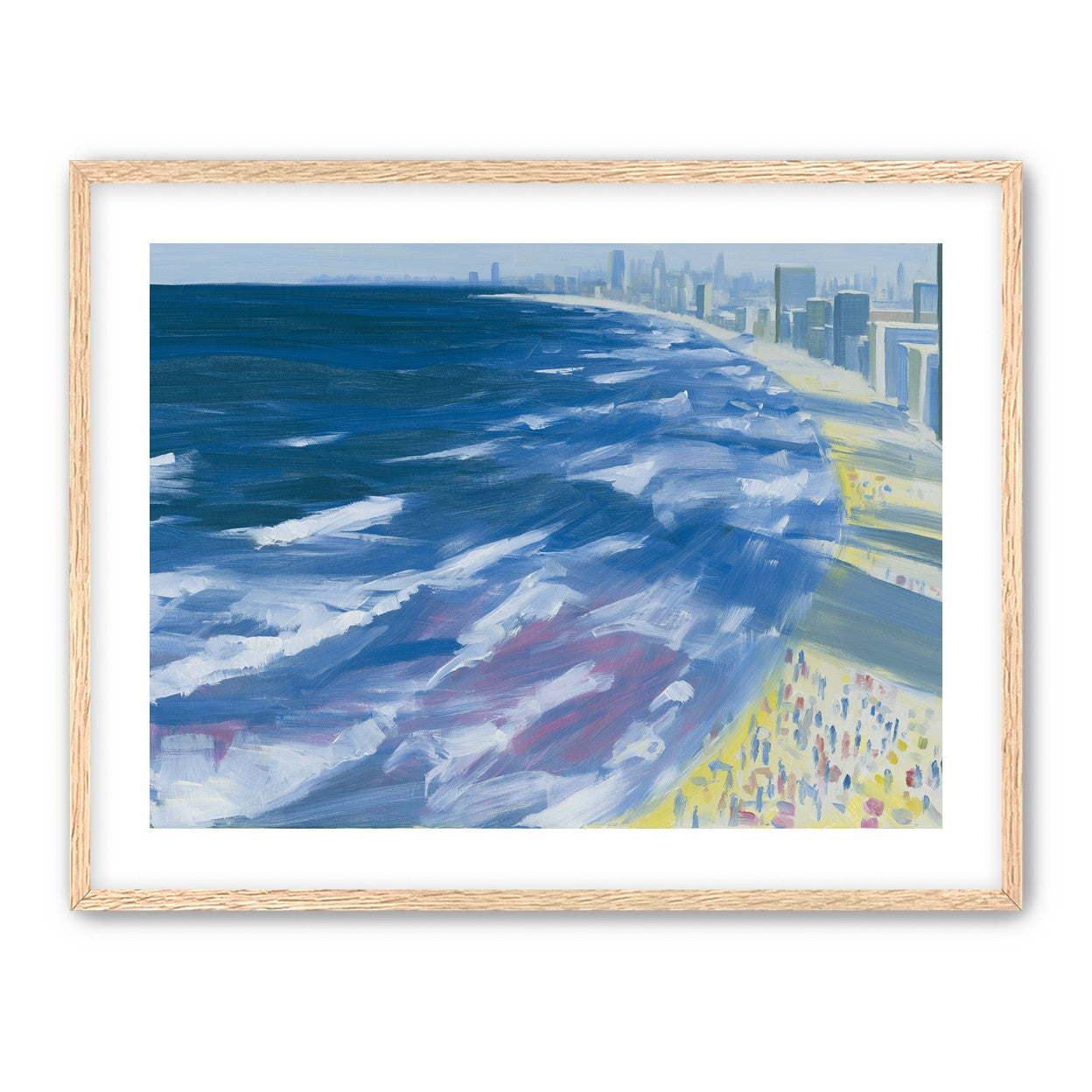 White surf along the skyline