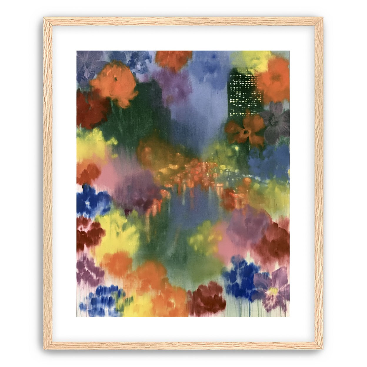 City lights in painted bloom