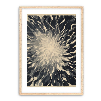 Pale center in black sweep