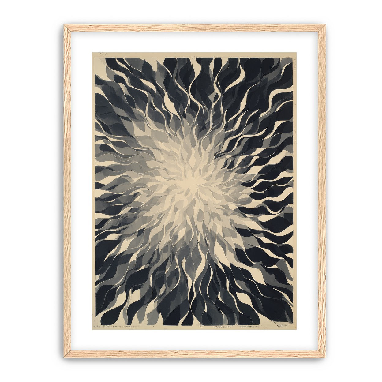 Pale center in black sweep
