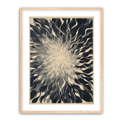 Pale center in black sweep