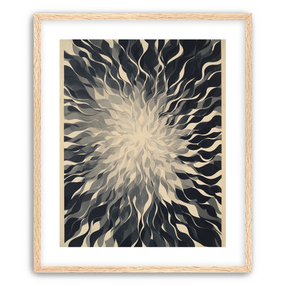 Pale center in black sweep