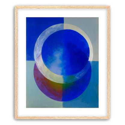 Pale arc across blue circle