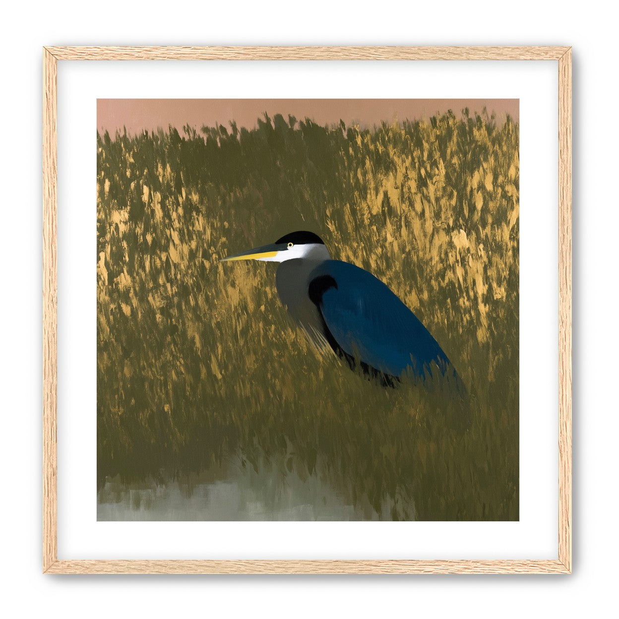 Heron among the reeds