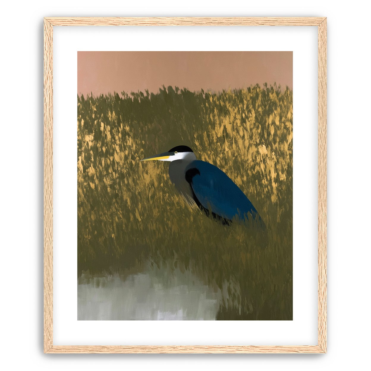 Heron among the reeds
