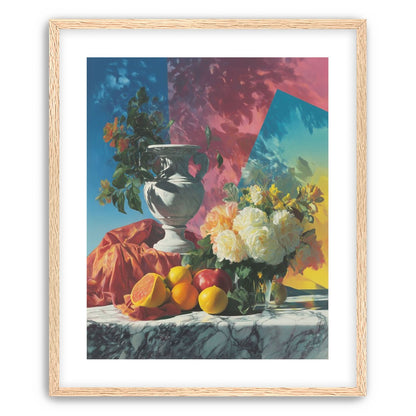 Urn and roses in hard light
