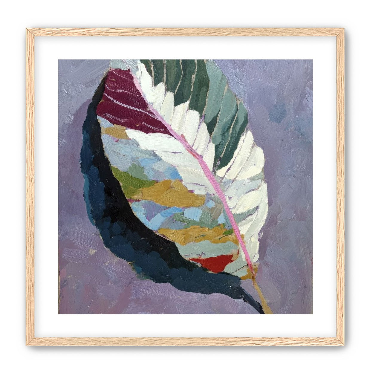 Leaf Form with Divided Color