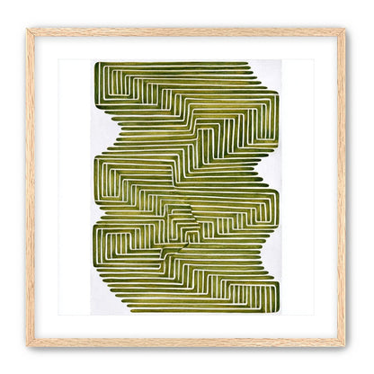 Olive bands in white quiet
