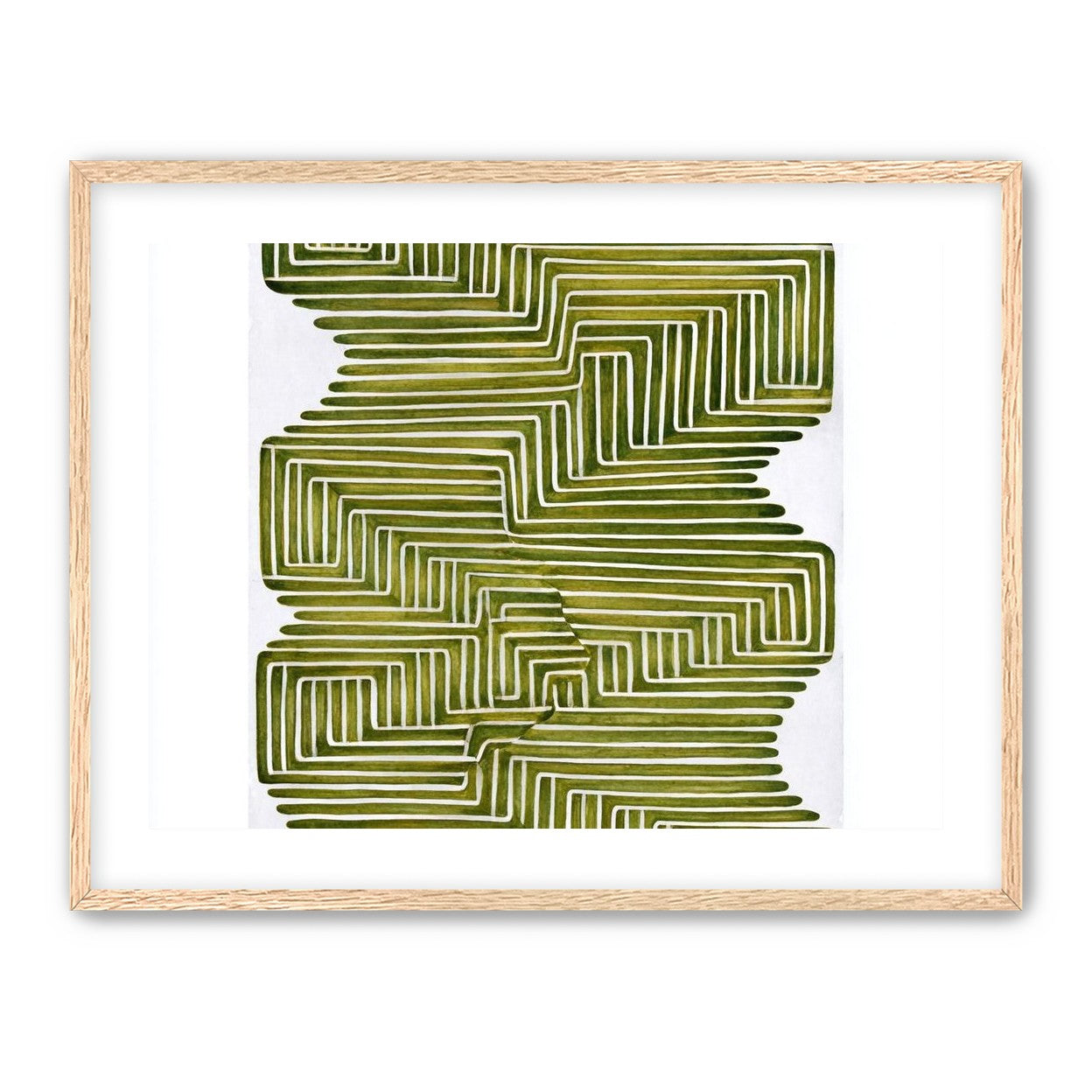 Olive bands in white quiet