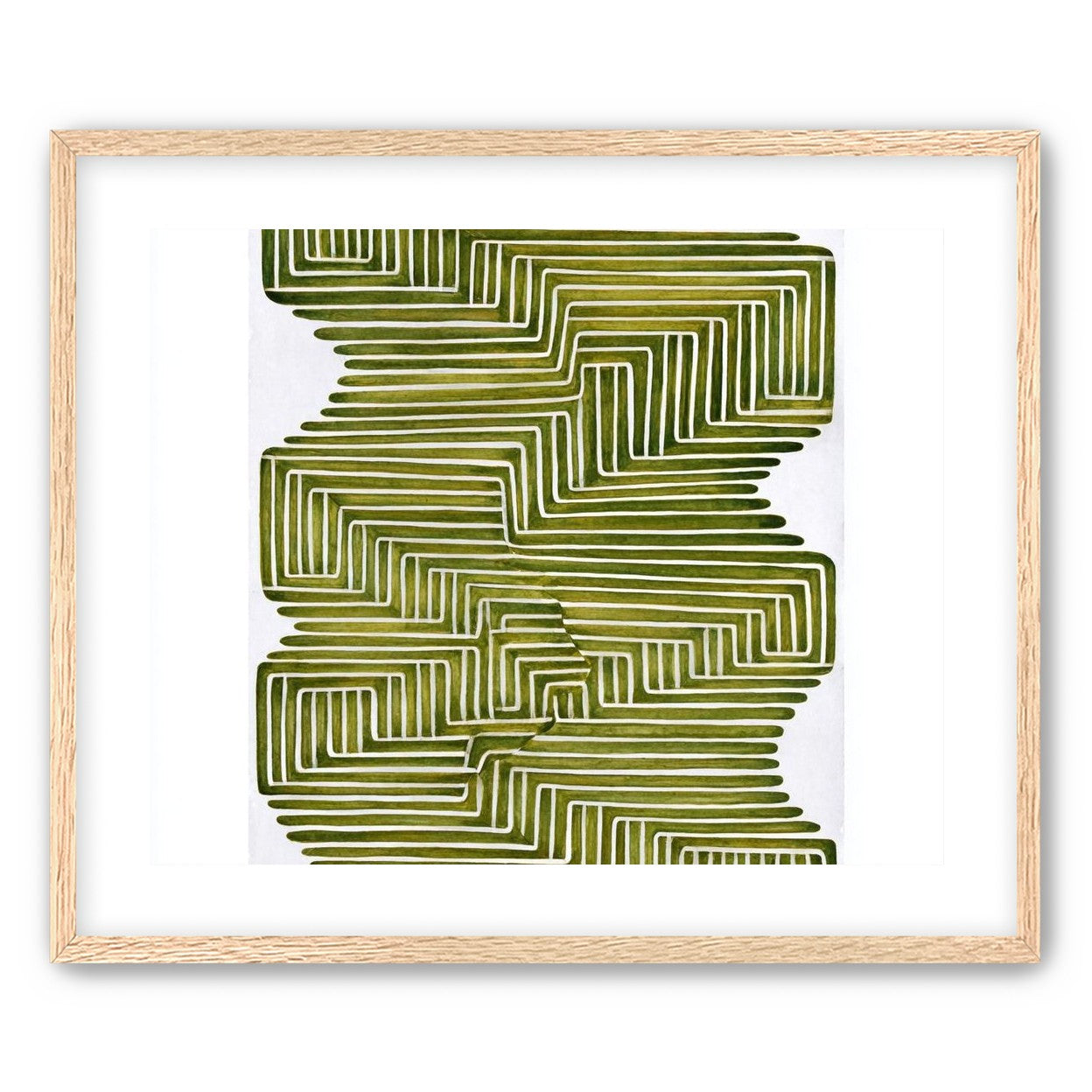 Olive bands in white quiet