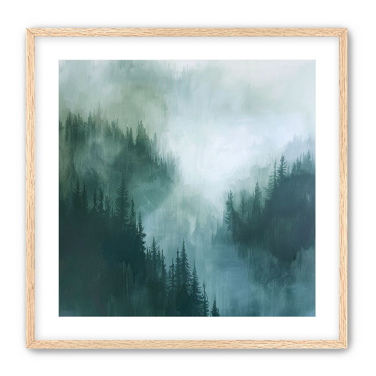 Mist caught in the pines