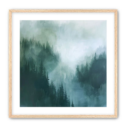 Mist caught in the pines