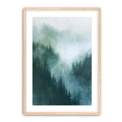 Mist caught in the pines