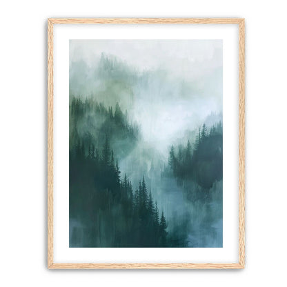 Mist caught in the pines