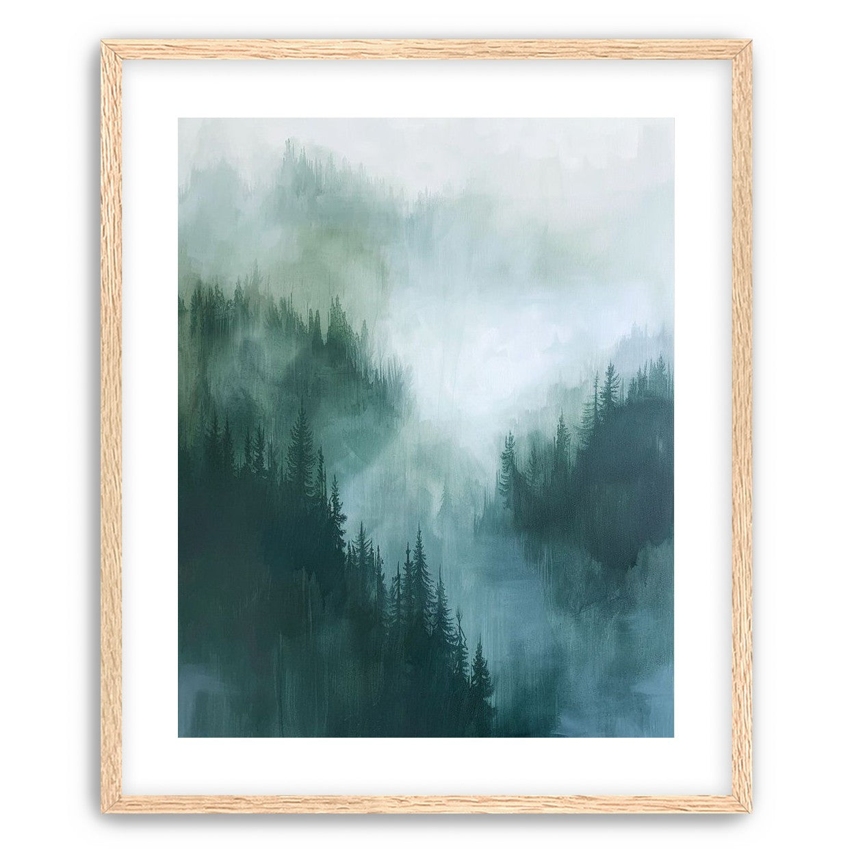 Mist caught in the pines