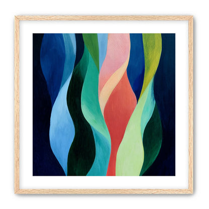 Layered wavy color bands