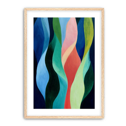 Layered wavy color bands