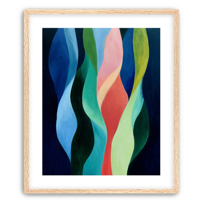 Layered wavy color bands