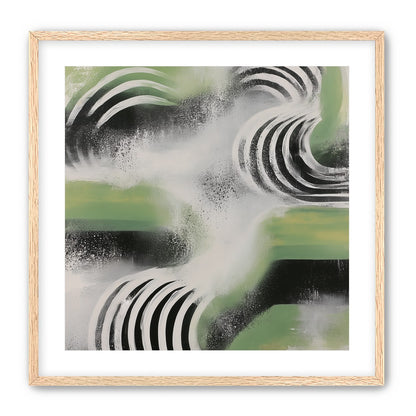Curved bands in drifting haze