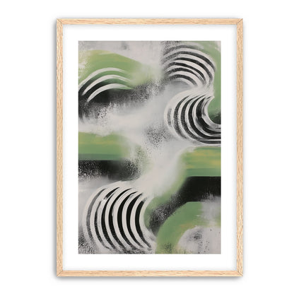 Curved bands in drifting haze
