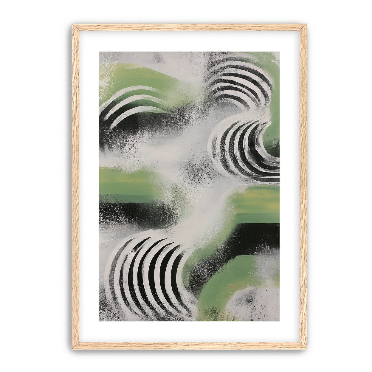 Curved bands in drifting haze