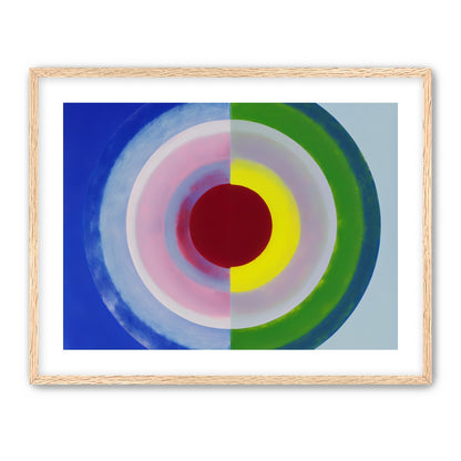 Blue and green split circle