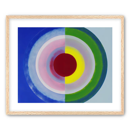 Blue and green split circle