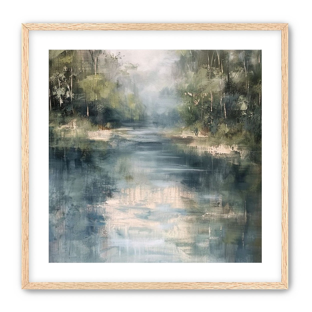 Pale sky in blue water