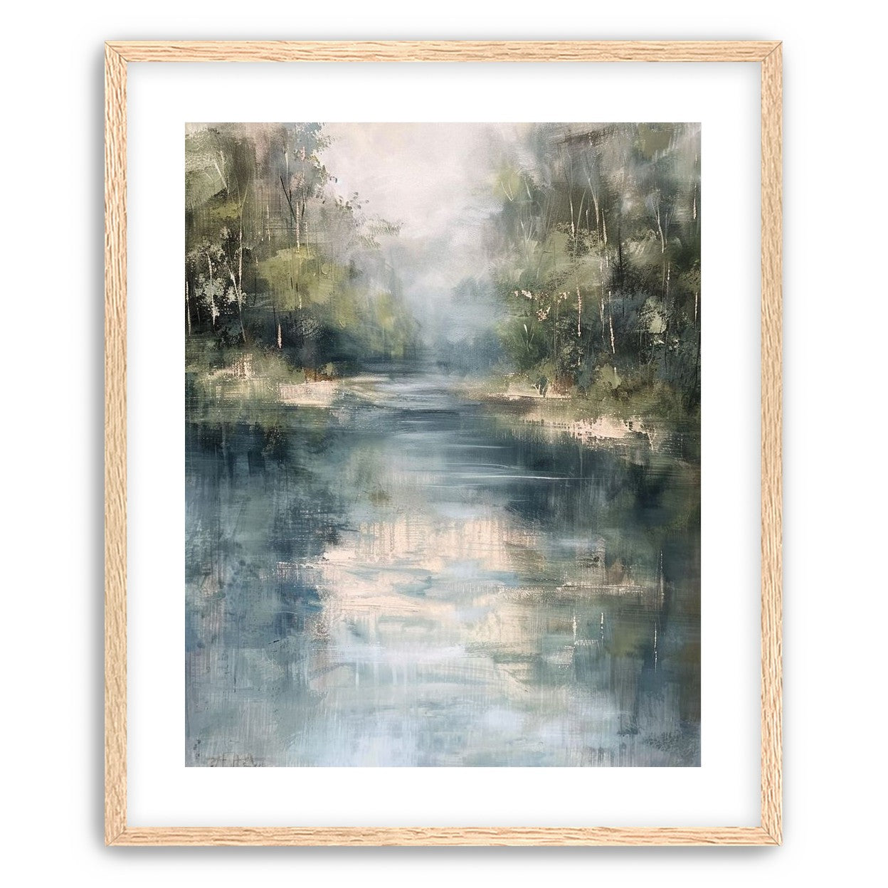 Pale sky in blue water