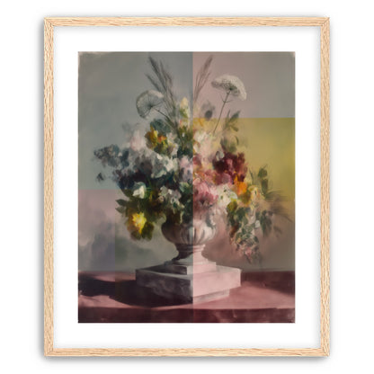 Bouquet in divided light