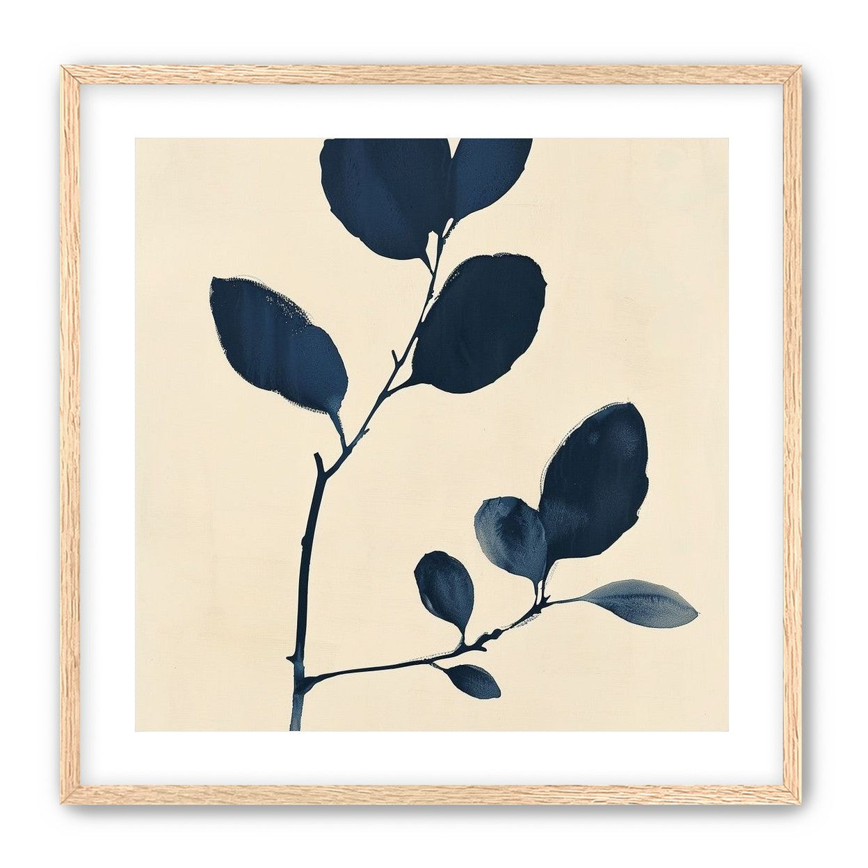 Ink leaves on bare stem