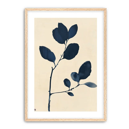 Ink leaves on bare stem