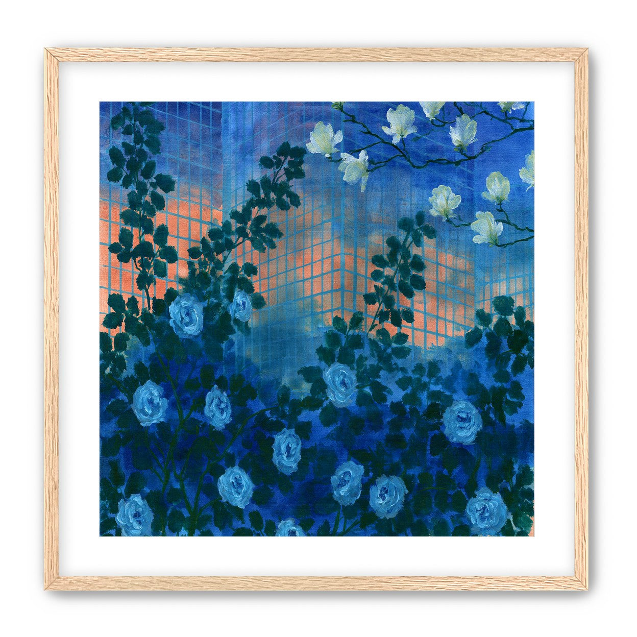 Roses climbing the grid