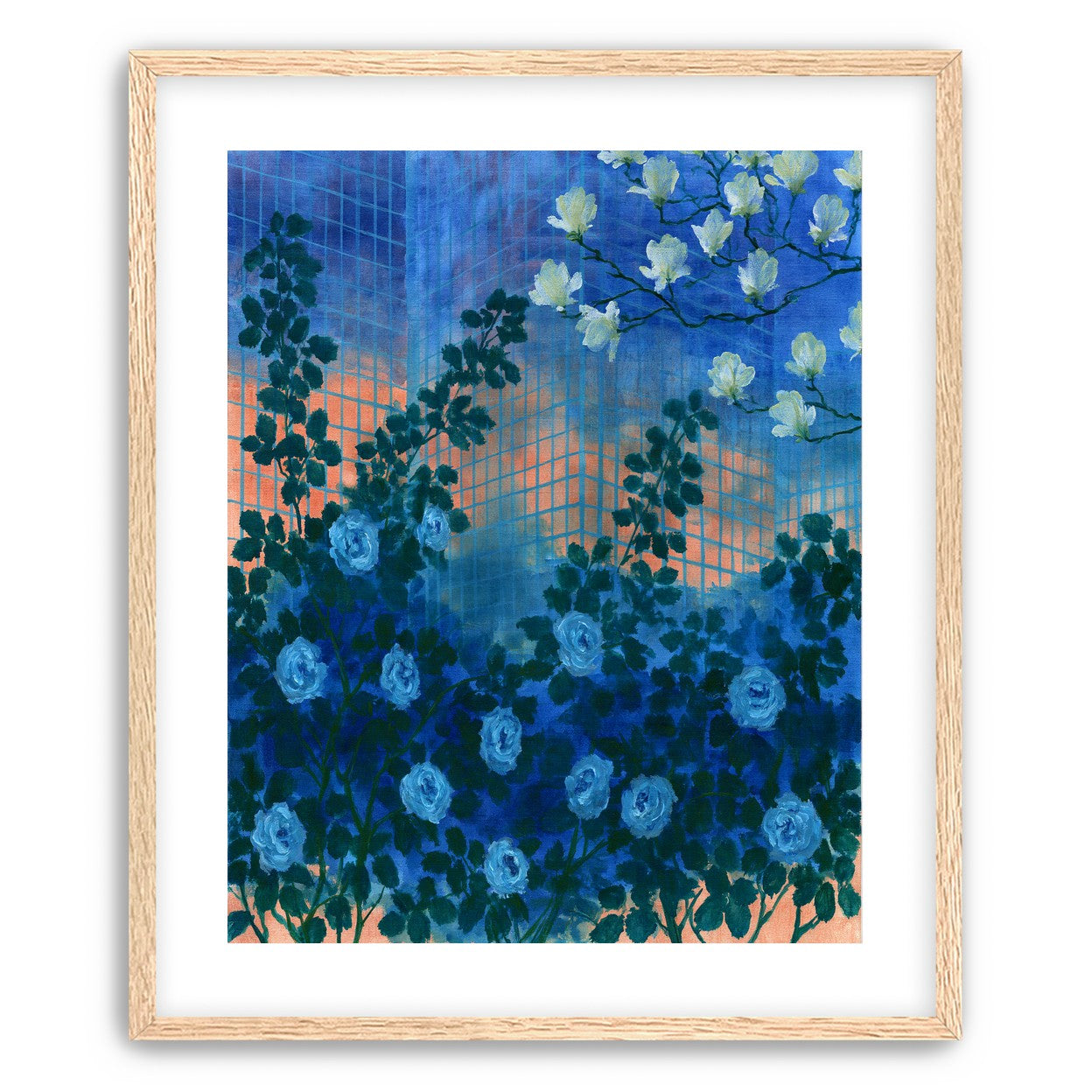 Roses climbing the grid