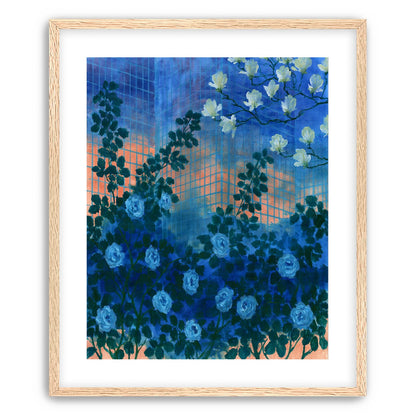 Roses climbing the grid