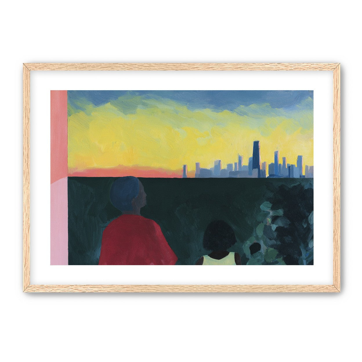 Yellow sky over the skyline
