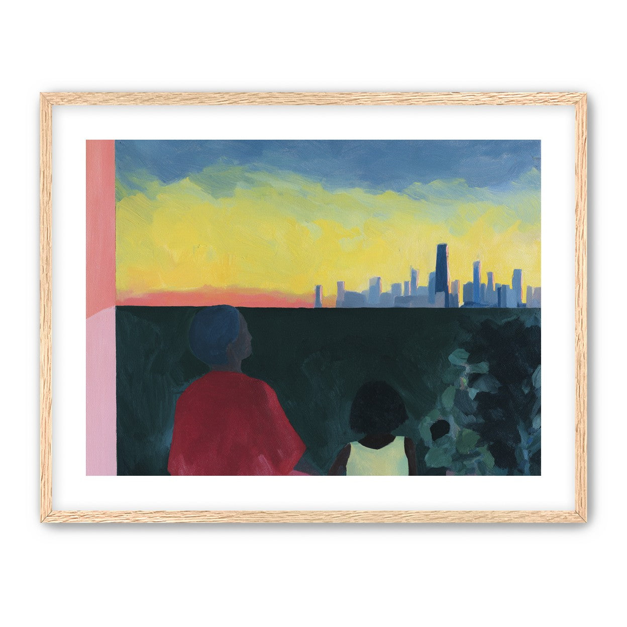 Yellow sky over the skyline