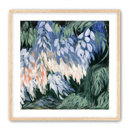 White blossoms in blue shade