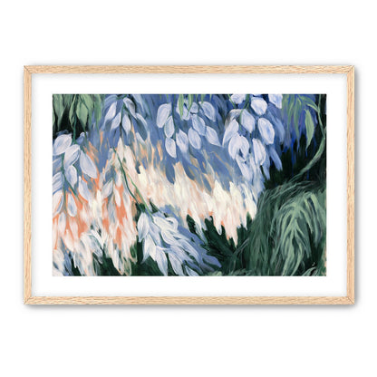 White blossoms in blue shade