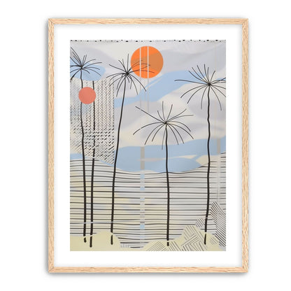 Two suns over striped hills