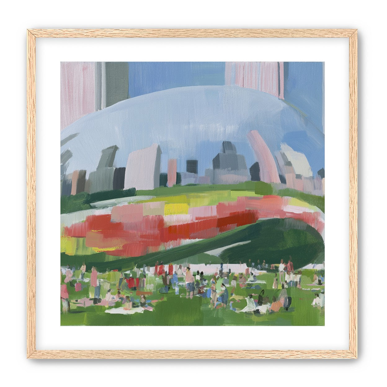 Picnic under the mirrored dome