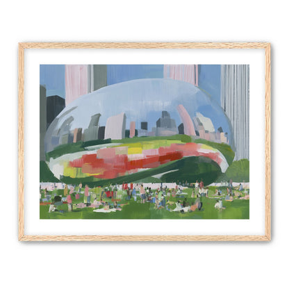 Picnic under the mirrored dome
