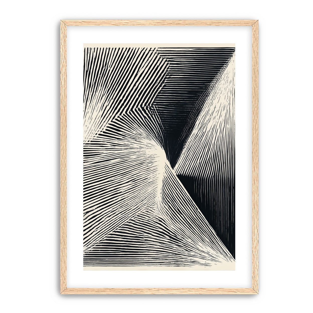 Where the lines break inward