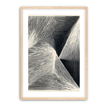 Where the lines break inward