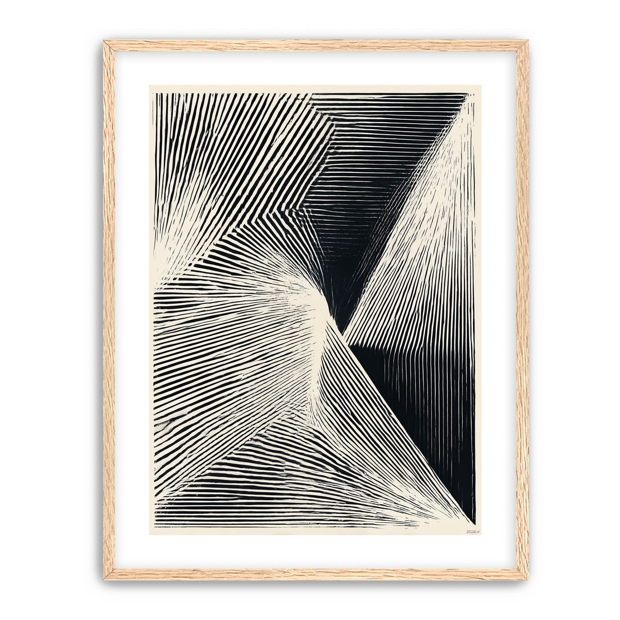 Where the lines break inward