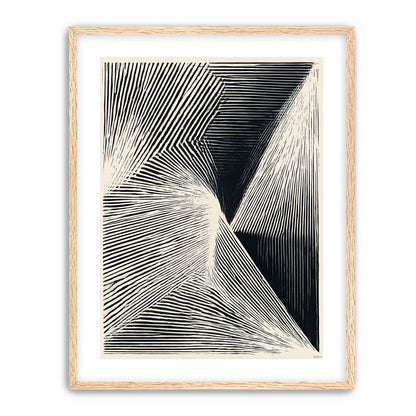 Where the lines break inward