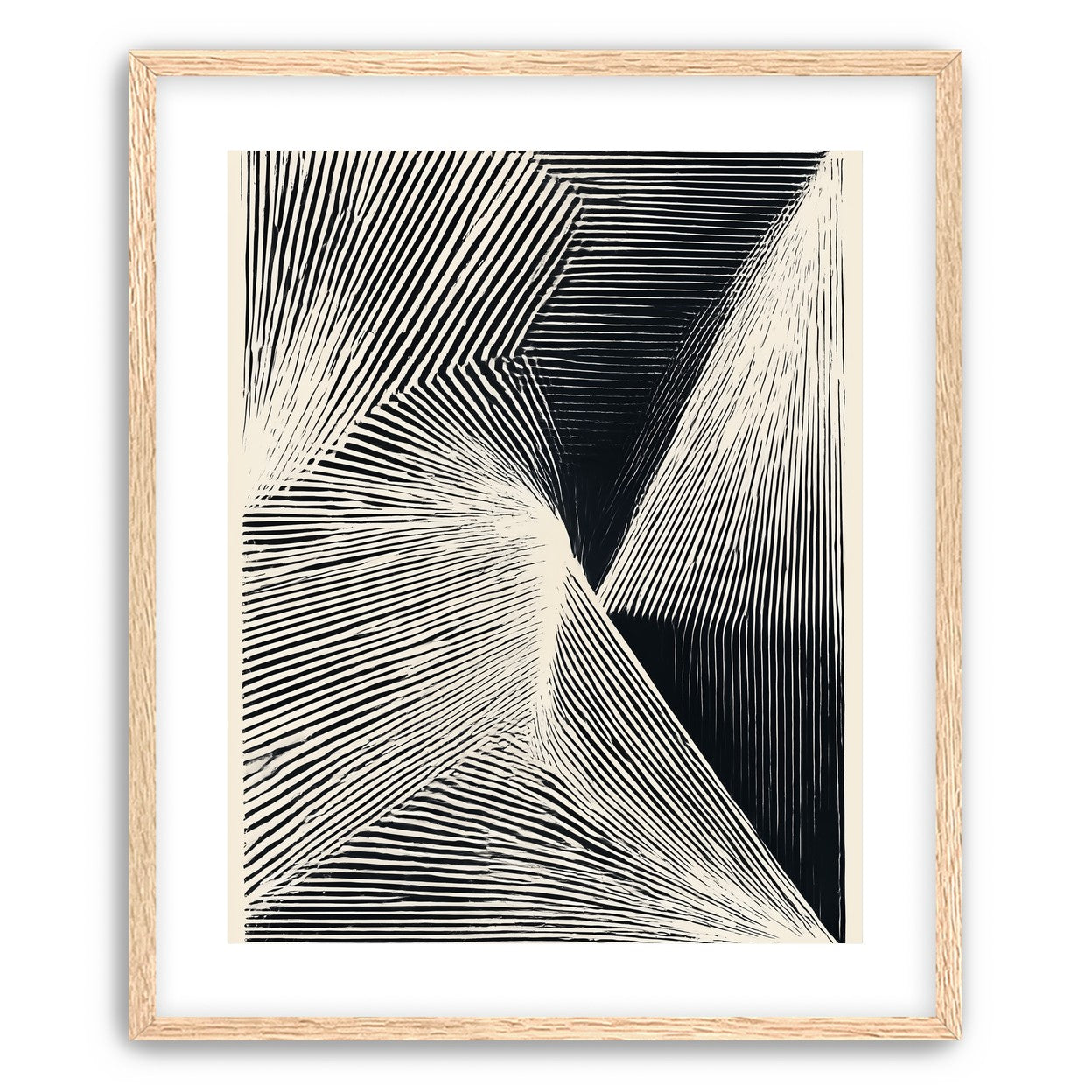 Where the lines break inward