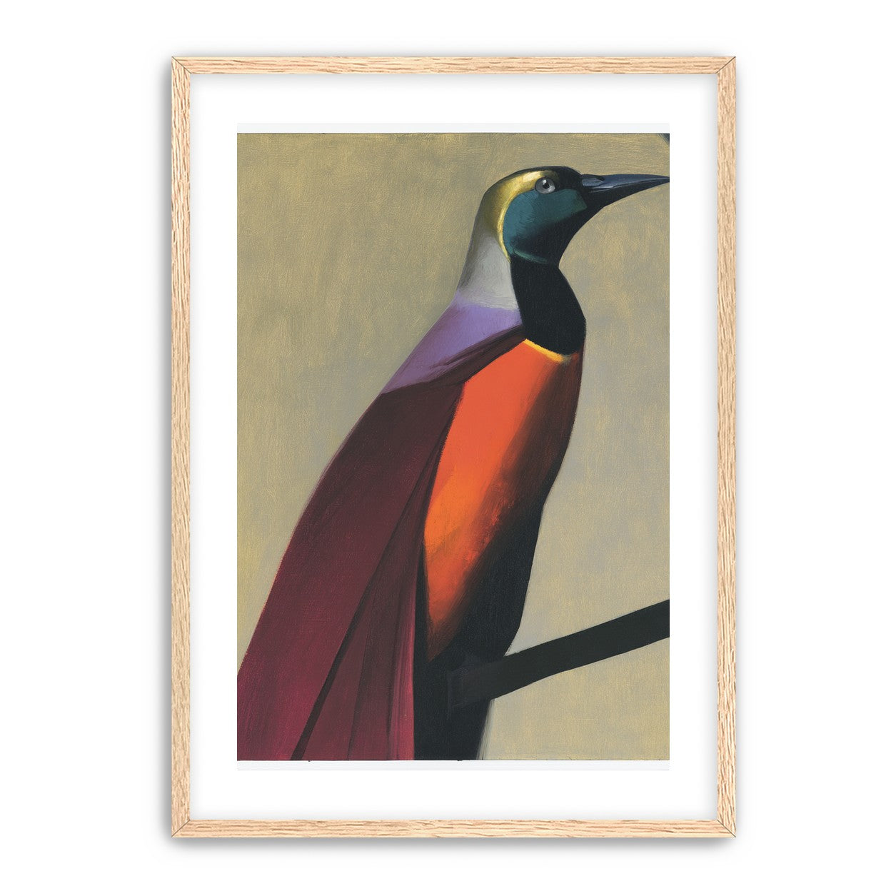 Bright bird on a branch