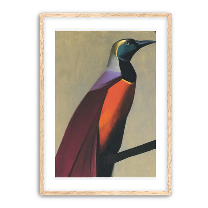Bright bird on a branch